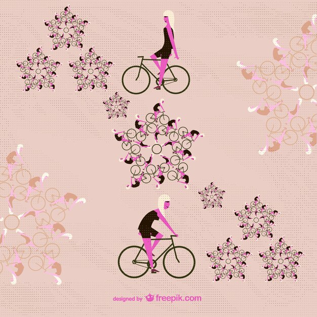 Retro summer ride floral vector