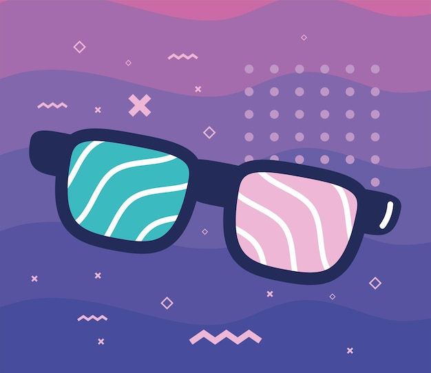 Free vector retro sunglasses accessory