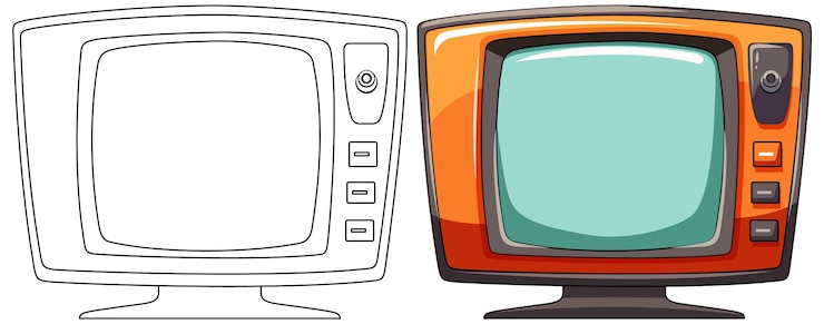Free Vector retro television sets vector illustration