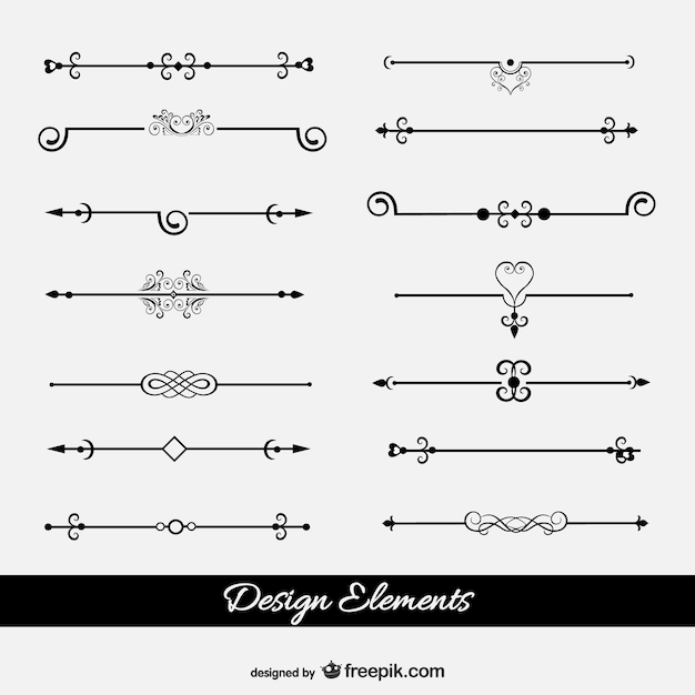 Download Free Retro Text Dividers Set Svg Dxf Eps Png Svg Cut Files Free Download