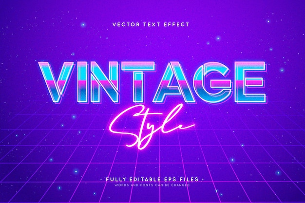 Free vector retro text effect