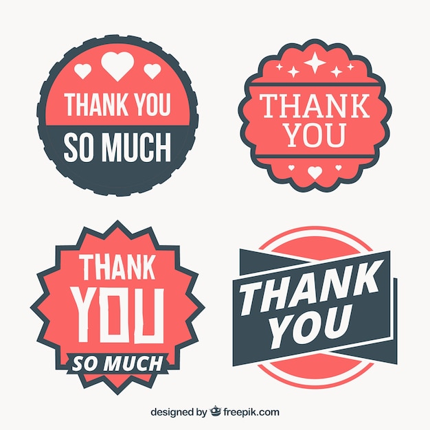 Thank you sticker Vectors & Illustrations for Free Download