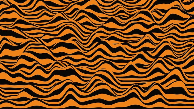 Retro tiger stripes distorted backdrop