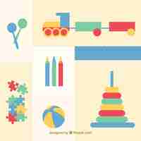 Free vector retro toys collection