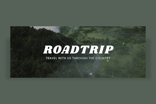 Retro travel roadtrip facebook profile cover