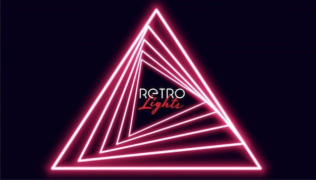 Retro triangle nelights geometric background