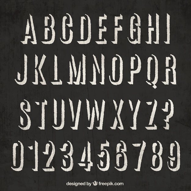 Free vector retro typography on blackboard