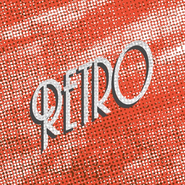 Free Vector retro typography on a dotted background