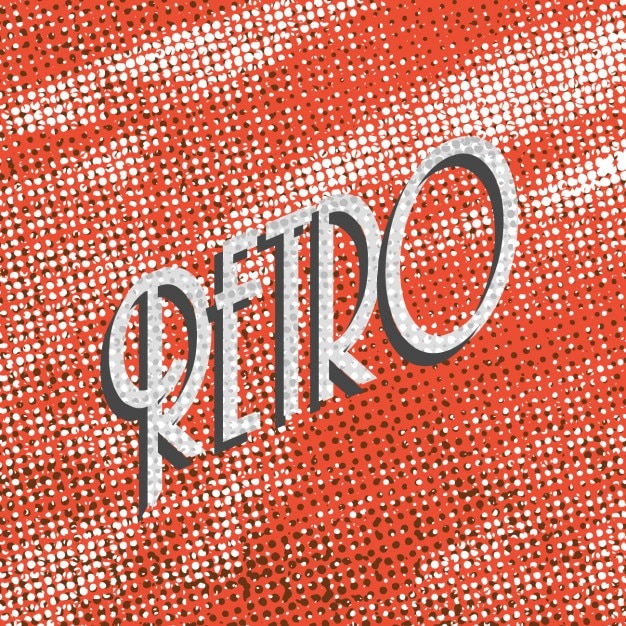 Бесплатное векторное изображение Ретро типография на фоне пунктирной