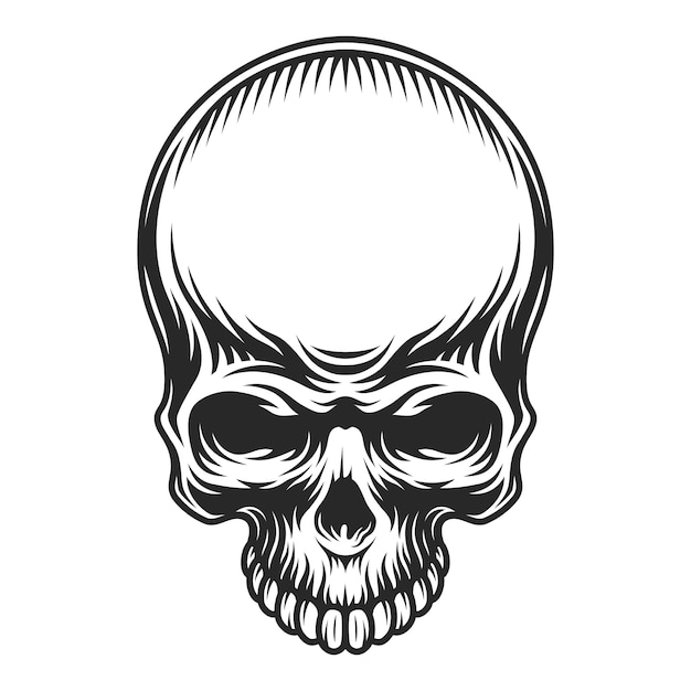 Бесплатное векторное изображение Ретро старинный череп