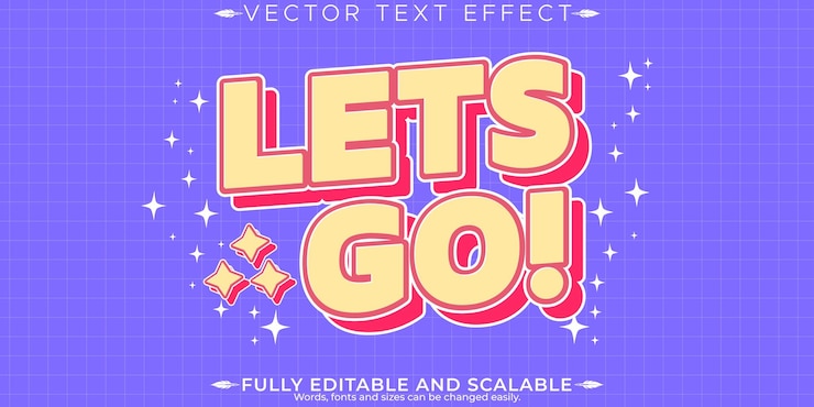무료 Vector 레트로 빈티지 텍스트 효과, 편집 가능한 70년대와 80년대 텍스트 스타일