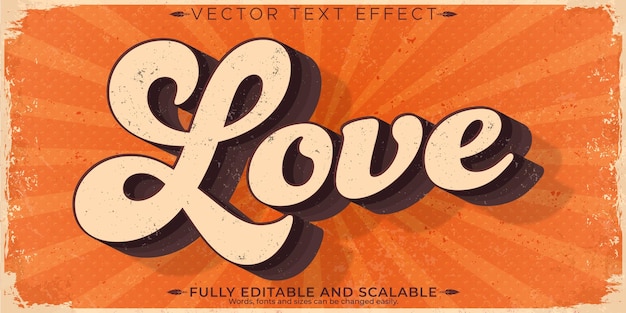 Бесплатное векторное изображение Ретро-винтажный текстовый эффект, редактируемый в стиле текста 70-х и 80-х годов