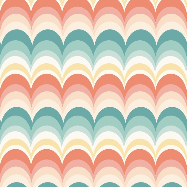 Free vector retro wavy pattern design background