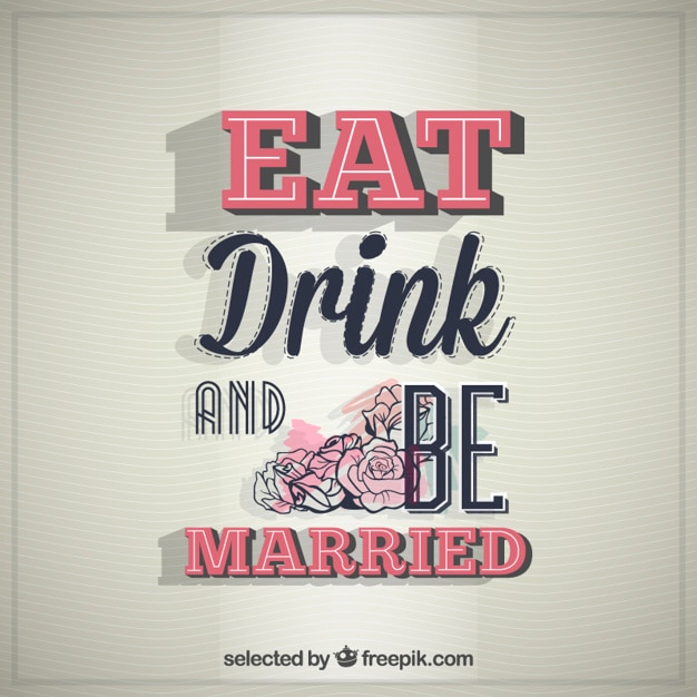 Retro wedding card
