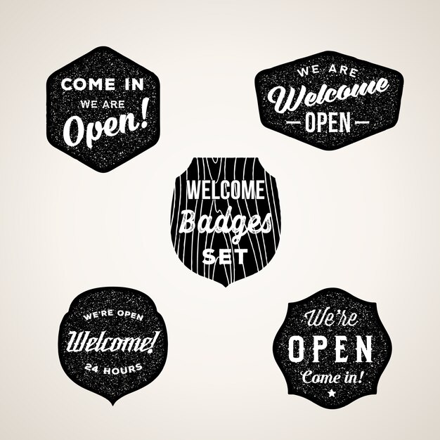 Download Free Welcome Typography Badge Design Free Vector Use our free logo maker to create a logo and build your brand. Put your logo on business cards, promotional products, or your website for brand visibility.