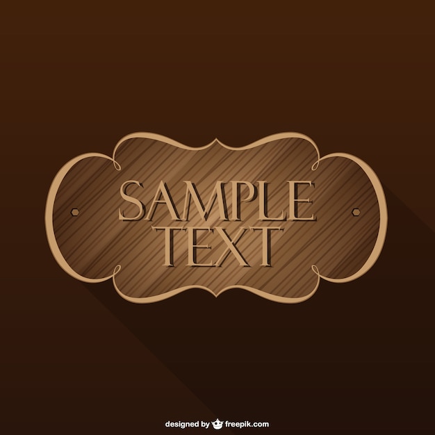 Free vector retro wooden label