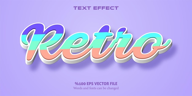 Retrostyle and aesthetic editable font style retro