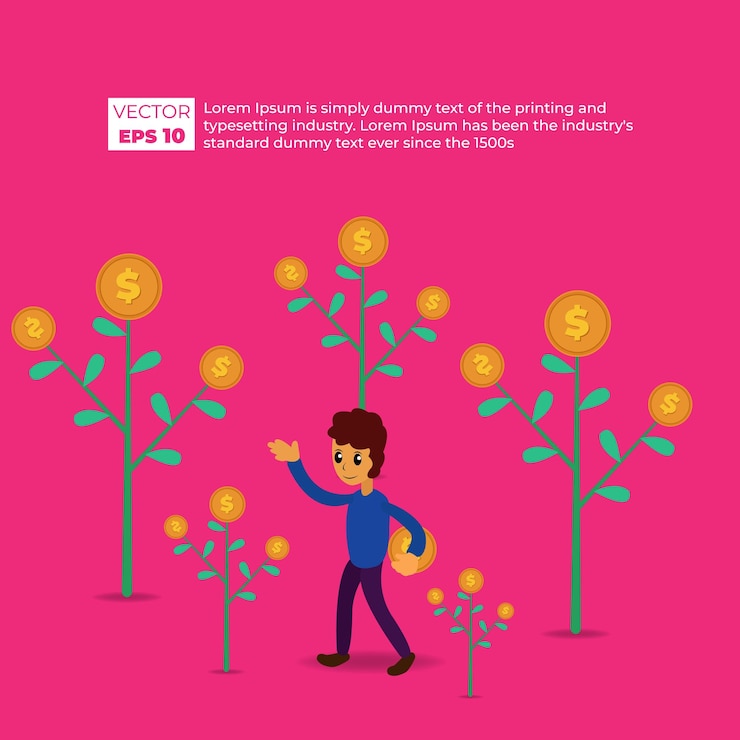 Free Vector return of investment illustration