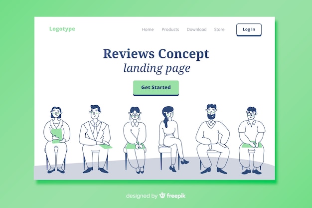 ランディングページのレビューの概念