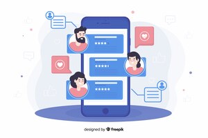 reviews concept for landing page