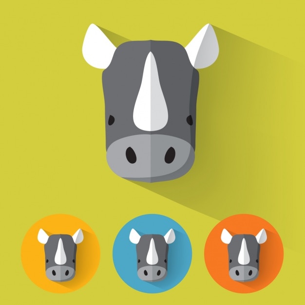 Free vector rhino designs collection