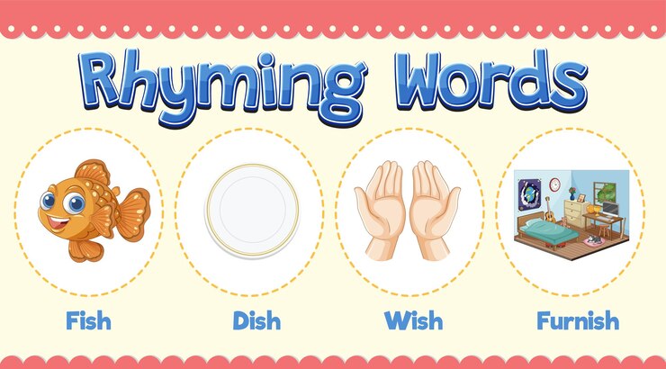 Free Vector rhyming words for kids