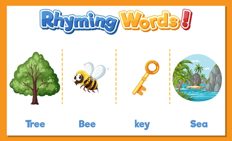 Free Vector rhyming words for kids