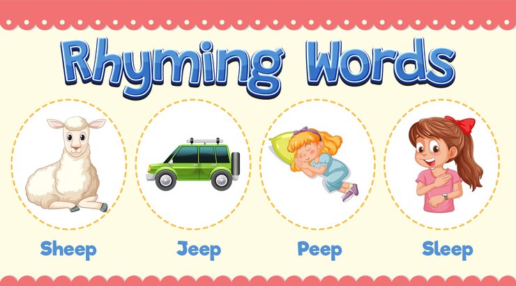 Free Vector rhyming words for kids