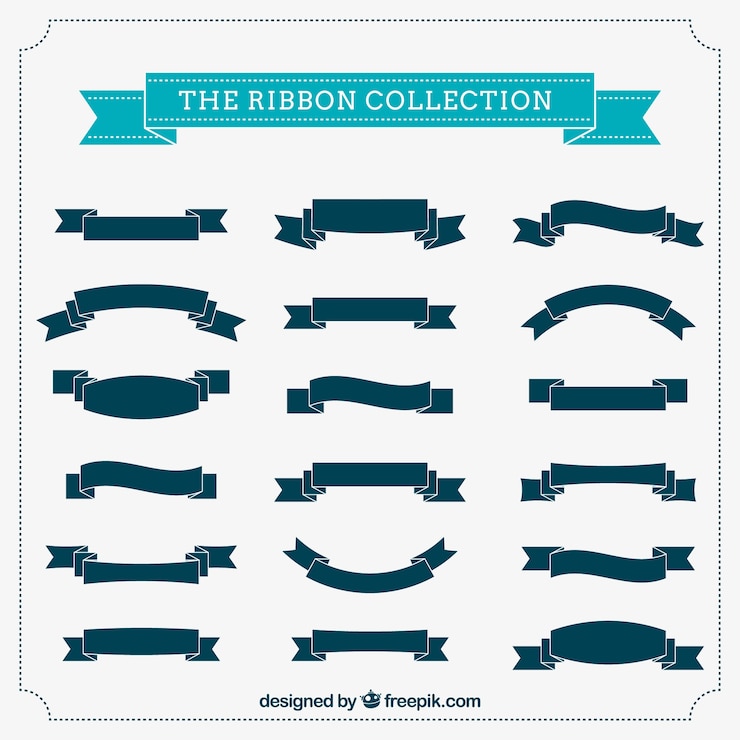 Free Vector the ribbon collection