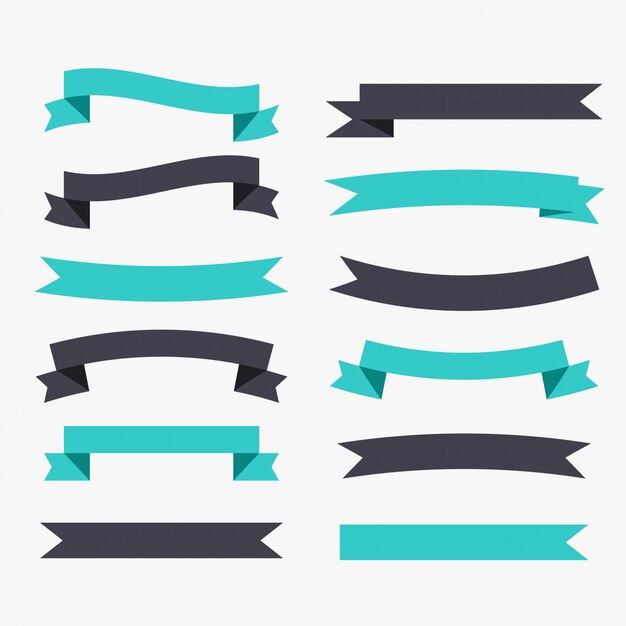 Free Vector  Pastel ribbon banners