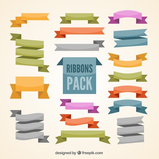 Free vector ribbons pack