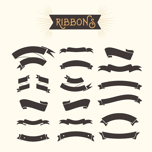 Ribbons Set: Royalty-Free Vector Templates for Gift Tag and Ribbon Design