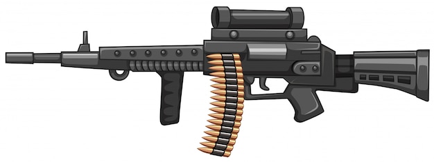 Free vector rifle gun with bullets