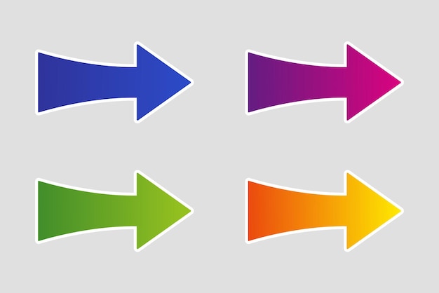 Бесплатное векторное изображение Градиентные стрелки вправо