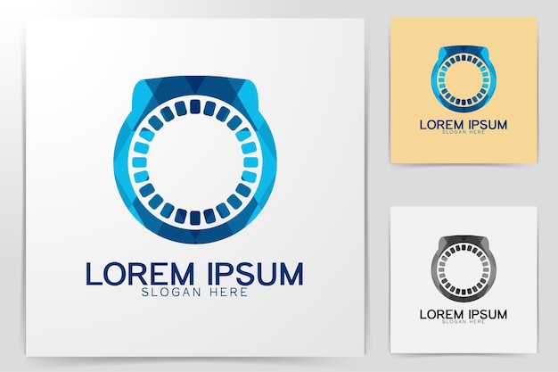 Бесплатное векторное изображение Кольцо синий сапфир бриллиант логотип ideas. дизайн логотипа вдохновения. шаблон векторные иллюстрации. изолированные на белом фоне
