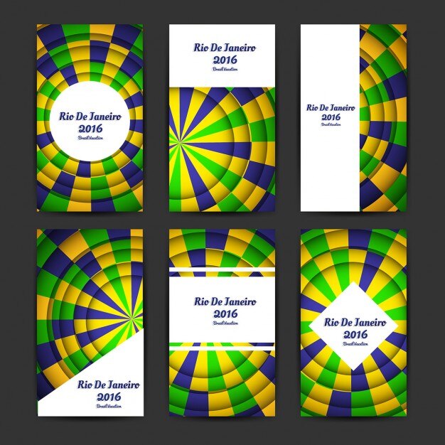 Free Vector rio de janeiro olympic games flyer template
