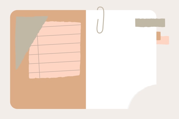 Бесплатное векторное изображение Разорванная бумага в тетради