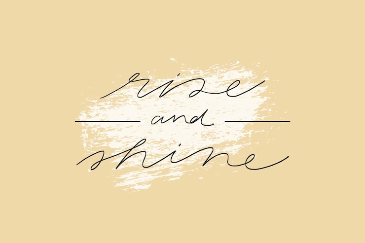 Free Vector rise and shine text vector