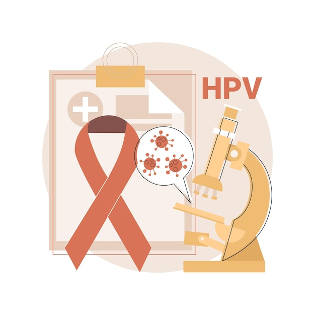 無料ベクター hpvの抽象的な概念図の危険因子