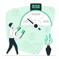 Free vector risk management concept illustration