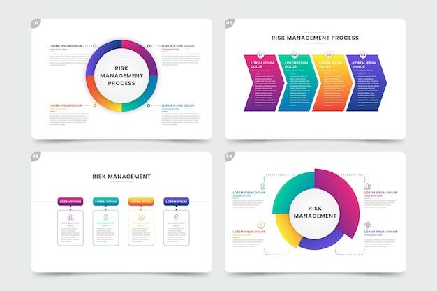 Free vector risk management infographic template