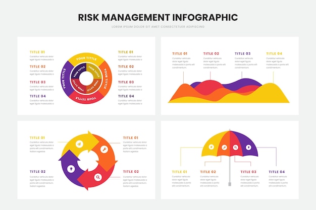 Free vector risk management infographic template