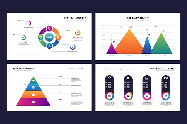 Risk management infographic – Free vector template for download