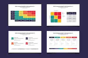 Vettore gratuito infografica di gestione del rischio