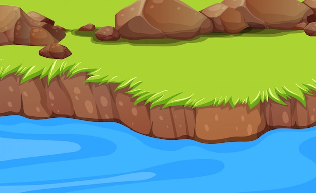 A river bank background