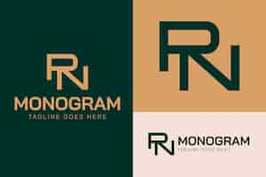 Free vector rn logo design template