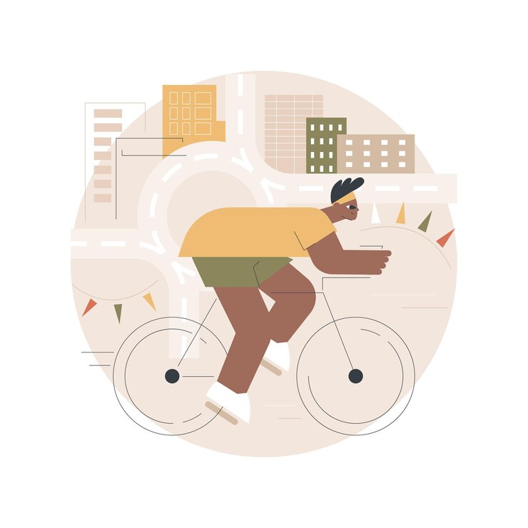 Free Vector road bicycle concept illustration