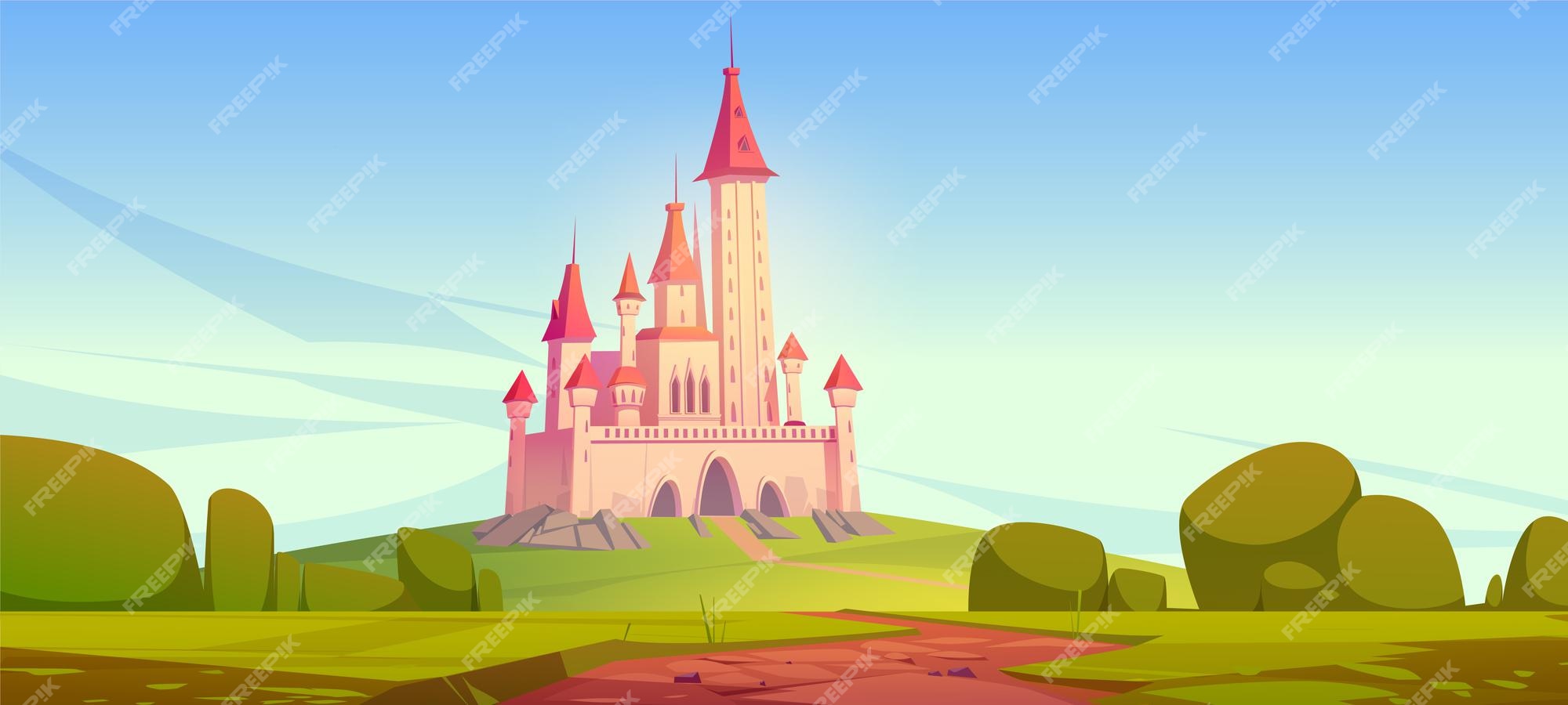 cartoon castle background