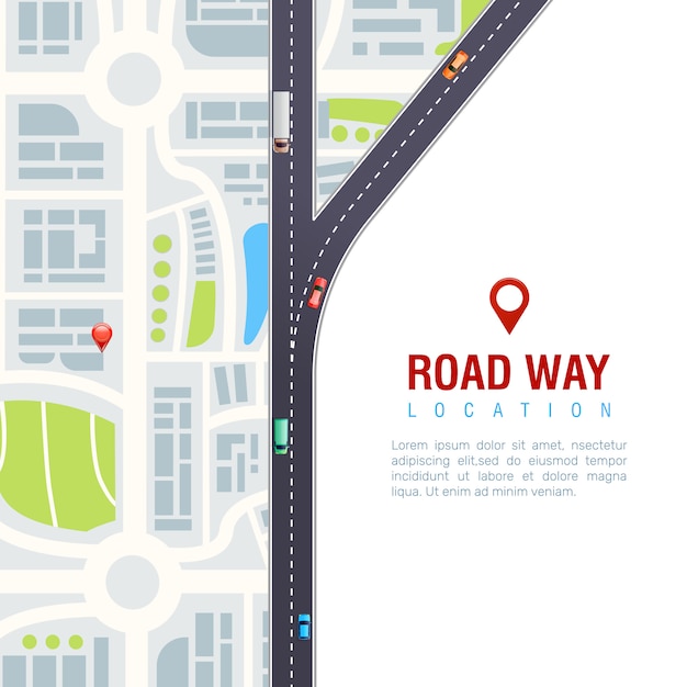 Free vector road navigation poster