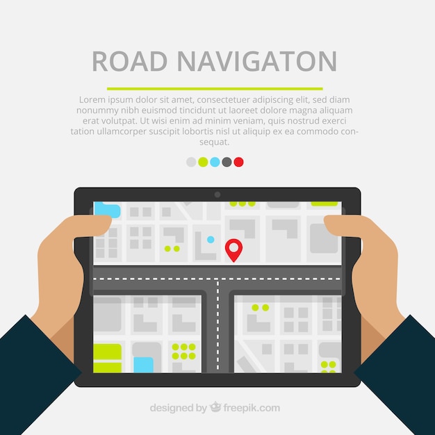 Free vector road navigation